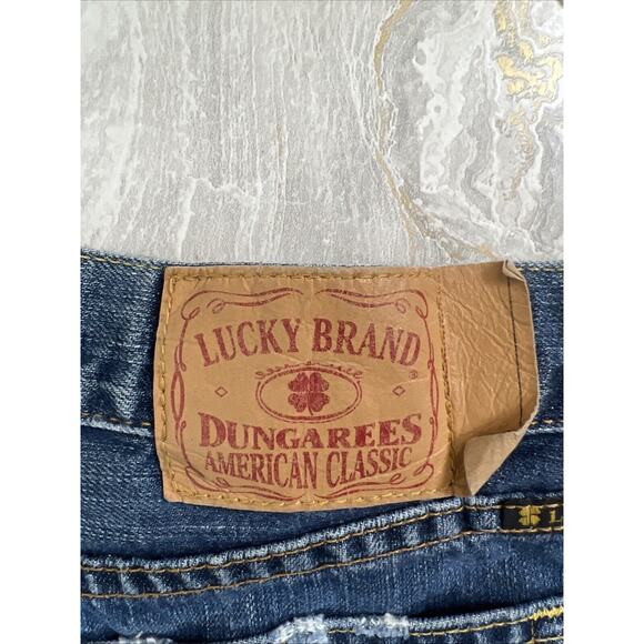 Lucky Brand Old Favorite Jean Skirt Size 12/31 Denim Frayed Hem - Picture 9 of 10